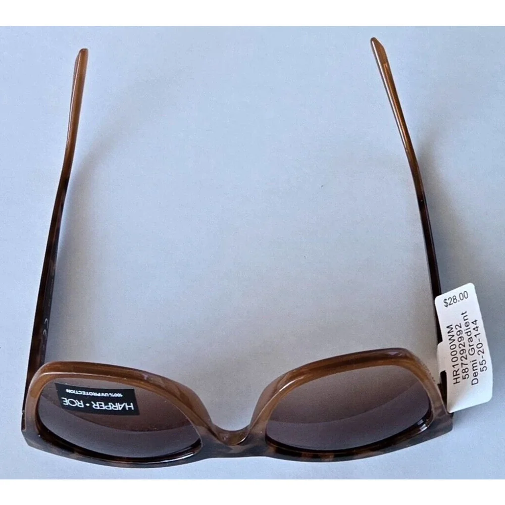 New Harper•Roe Tortoise Shell Demi Gradient Sunglasses 55-20-144 HR1000